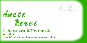 anett merei business card